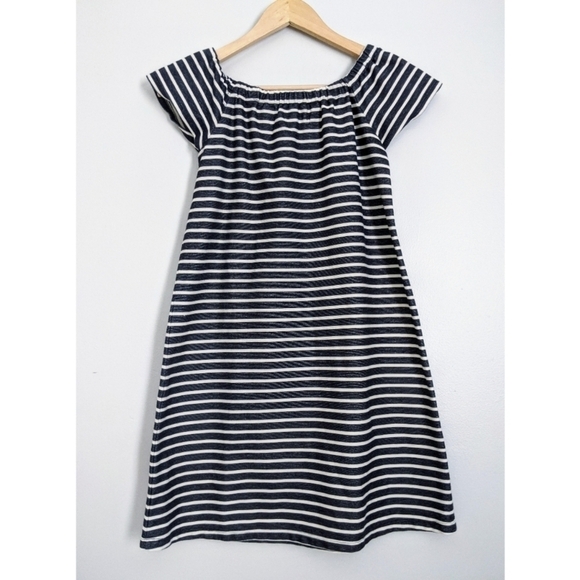 Madewell Melody Off The Shoulder Striped Dress - Picture 2 of 7